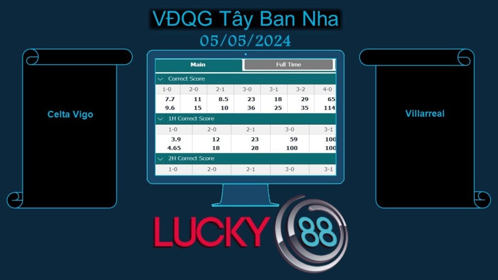 LUCKY88 Celta Vigo vs Villarreal, Soi kèo bóng đá hôm nay 05/05/2024, VĐQG Tây Ban Nha