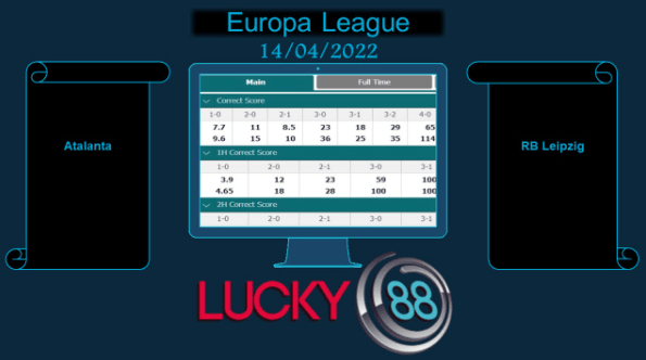LUCKY88 Atalanta vs RB Leipzig , Soi kèo bóng đá hôm nay 14/04/2022, Europa League
